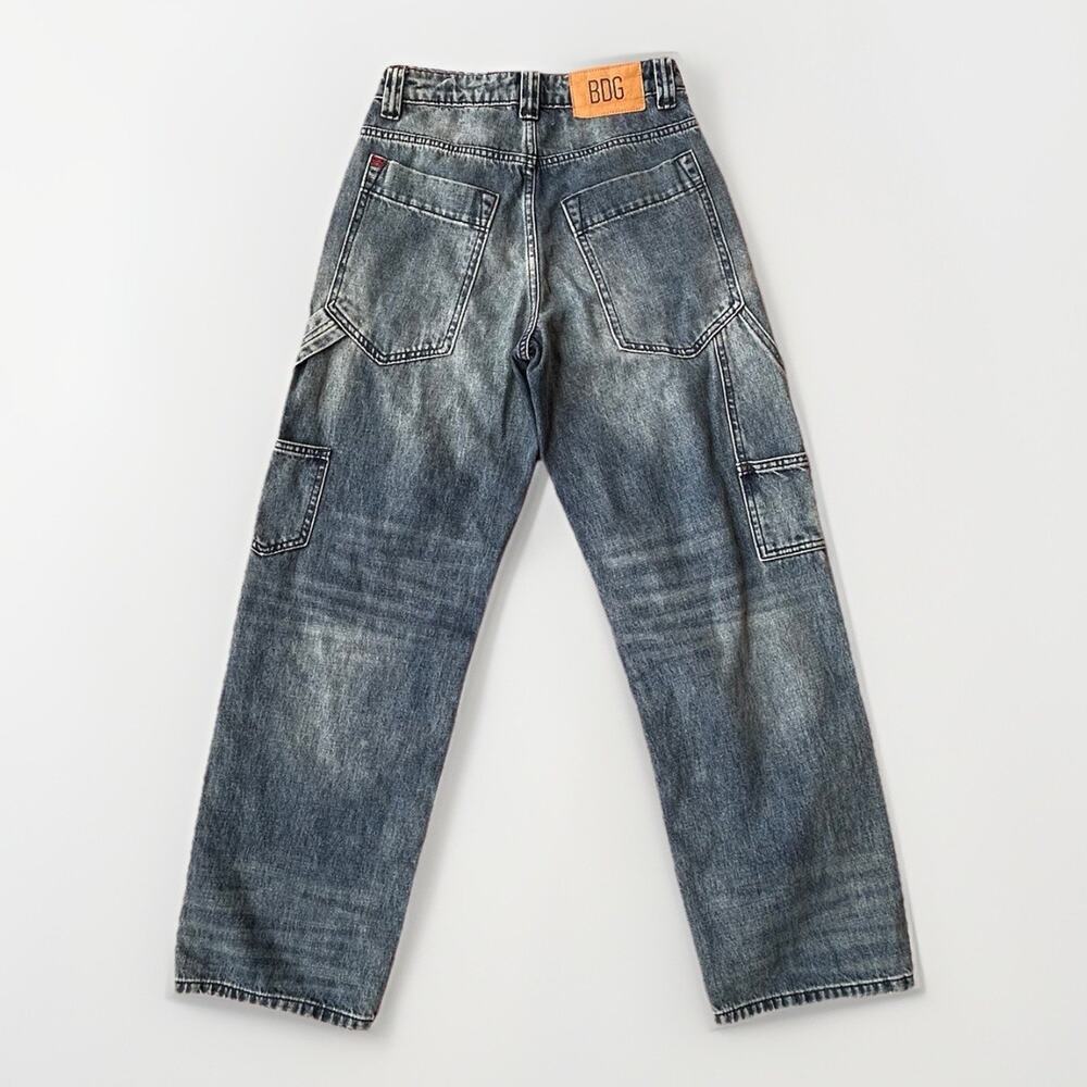 BDG Bella Baggy Carpenter Jeans Size 24 Double Knee Utility Y2K Skater Grunge - Picture 3 of 13